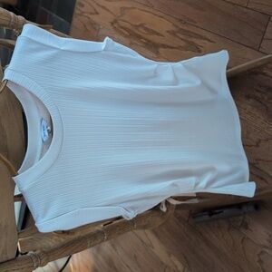 Nine West White Sleeveless Top